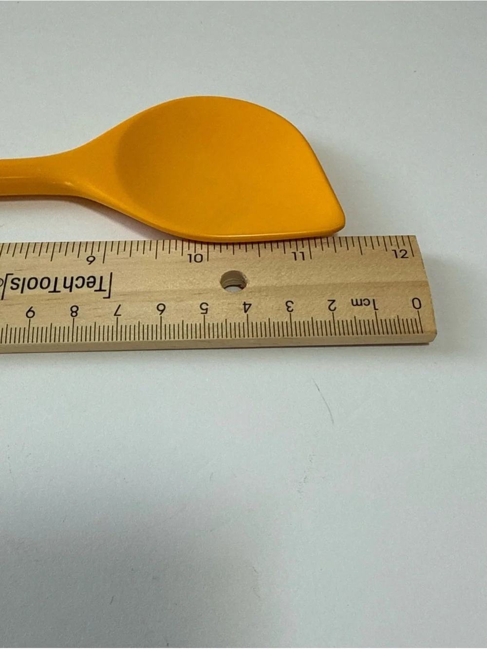 Yellow melamine Dr Oetker spoon slanted spoon